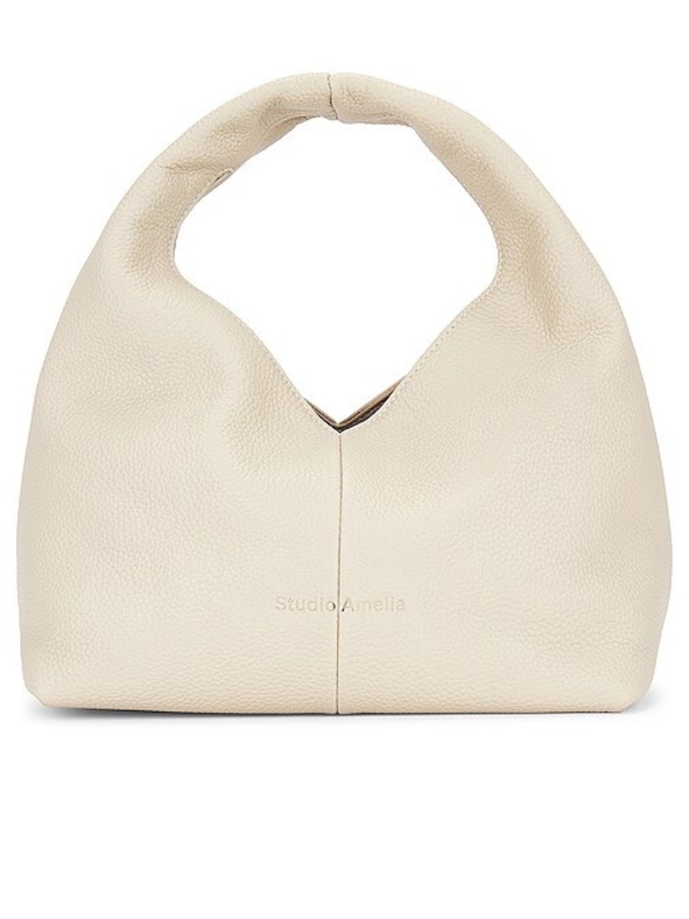 Studio Amelia Handbag in beige grained calfskin